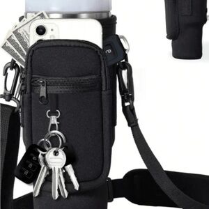 1PC Water Bottle Carrier Bag With Phone Pocket, Suitable For 40/30 Oz
